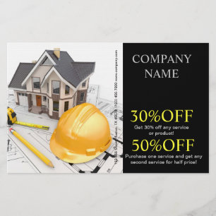 Prospectus 14 Cm X 21,6 Cm Rénovation Maison Retrait Entrepreneur Constructio