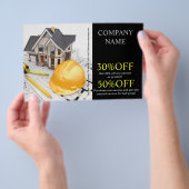 Prospectus 14 Cm X 21,6 Cm Rénovation Maison Retrait Entrepreneur Constructio (Poignée)