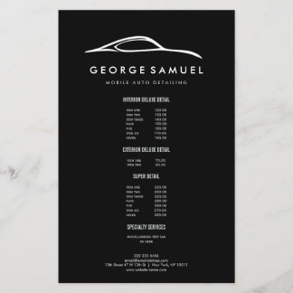 Prospectus 14 Cm X 21,6 Cm Réparation de voitures sur mesure et détaillage au