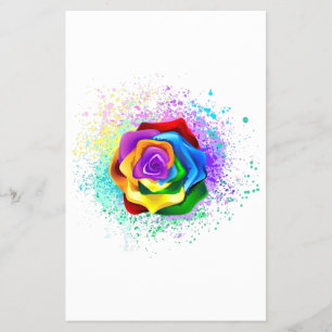 Prospectus 14 Cm X 21,6 Cm Rose arc-en-ciel colorée