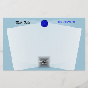 Prospectus 14 Cm X 21,6 Cm Ruban de fleurs bleues par Kenneth Yoncich