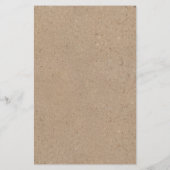 Prospectus 14 Cm X 21,6 Cm Rustic Kraft Mot Jeu Douche Papier Jeu (Dos)