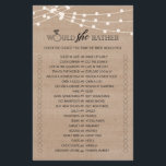 Prospectus 14 Cm X 21,6 Cm Rustic préférerait-elle nuptiale douche flyer<br><div class="desc">Profitez de votre douche nuptiale avec ces jeux simples et mignons. Consultez notre collection pour plus de jeux de douche nuptiale dans le même style. Veuillez noter que ces jeux ne sont pas modifiables.</div>