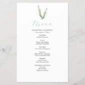 Prospectus 14 Cm X 21,6 Cm Rustique Aquarelle Rosemary Budget Mariage Menus (Devant)