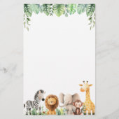 Prospectus 14 Cm X 21,6 Cm Safari Baby shower Jeu - Baby ABC (Dos)