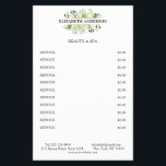Prospectus 14 Cm X 21,6 Cm Salon Botanic Black Green White<br><div class="desc">Élégant,  moderne,  botanical,  noir,  vert,  blanc. Edit your product in a few minutes by entering your name,  service and prices. You can choose the font,  color and position individually by further personalize.</div>