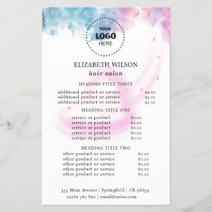 Prospectus 14 Cm X 21,6 Cm Salon de luxe avec gouttes de paillettes violettes