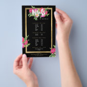 Prospectus 14 Cm X 21,6 Cm Salon de manucure Beauty Florals Black (Poignée)