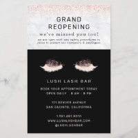 Salon Rose Gold Lash Salon Grand Réouverture Sécur