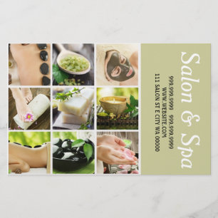 Prospectus 14 Cm X 21,6 Cm Salon Spa Nails Hair Maquillage Artist Flyer Menu