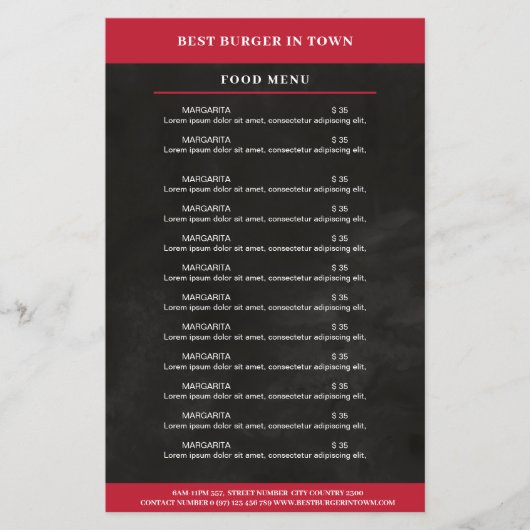 Prospectus 14 Cm X 21,6 Cm Schwarz, Rot (Devant)