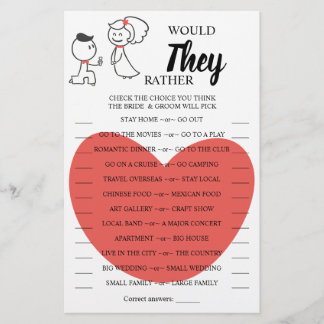 Prospectus 14 Cm X 21,6 Cm Seraient-Ils Plutôt Mariage Couple Douche Carte De