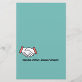 Prospectus 14 Cm X 21,6 Cm Service de nettoyage multiple (Dos)