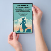 Prospectus 14 Cm X 21,6 Cm Service de nettoyage multiple (Poignée)