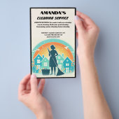 Prospectus 14 Cm X 21,6 Cm Service de nettoyage multiple (Poignée)