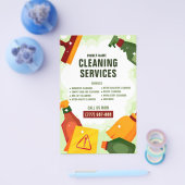 Prospectus 14 Cm X 21,6 Cm Services de nettoyage professionnels (Simple)