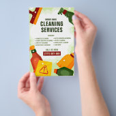 Prospectus 14 Cm X 21,6 Cm Services de nettoyage professionnels (Poignée)