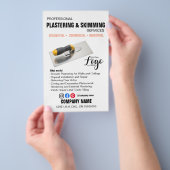 Prospectus 14 Cm X 21,6 Cm Services professionnels de plasage et de parachuti (Poignée)