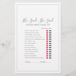 Prospectus 14 Cm X 21,6 Cm Silver Minimaliste Il A Dit Qu'Elle A Dit Jeu