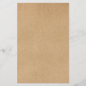 Prospectus 14 Cm X 21,6 Cm Simple Moderne Rustique Salon Kraft Menu Service (Dos)