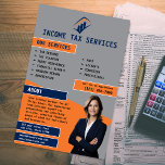 Prospectus 14 Cm X 21,6 Cm Société de services fiscaux<br><div class="desc">Présentez notre circulaire d'affaires des services fiscaux! Vous cherchez un moyen simple et efficace de promouvoir vos services fiscaux? Ne cherchez plus ! Nos dépliants conçus par des professionnels sont l'outil parfait pour attirer des clients potentiels et faire de votre entreprise fiscale un point de repère. Commandez dès aujourd'hui nos dépliants...</div>