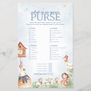 Prospectus 14 Cm X 21,6 Cm Soins infirmiers rime jeu de Baby shower de bourse