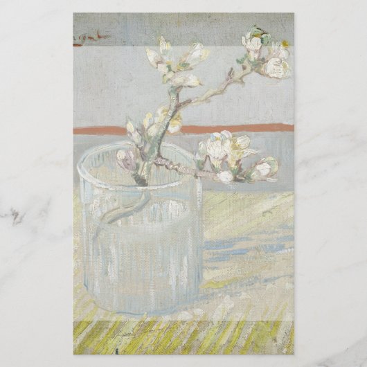 Prospectus 14 Cm X 21,6 Cm Sprig of Flowering Almond in a Glass by Van Gogh (Devant)