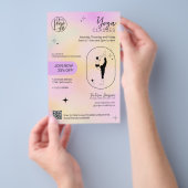 Prospectus 14 Cm X 21,6 Cm Stylo étoile rose dégradé Yoga instructeur classe (Poignée)