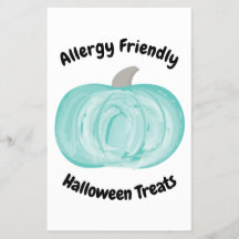 SYMBOLE turquoise Halloween Citrouille Allergie tr