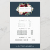 Prospectus 14 Cm X 21,6 Cm Tarification et services de fleurs radiantes (Devant)