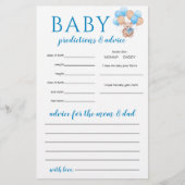 Prospectus 14 Cm X 21,6 Cm Teddy Bear Baby Predictions Jeu (Devant)