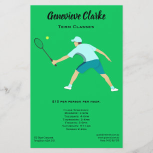 Prospectus 14 Cm X 21,6 Cm Tennis