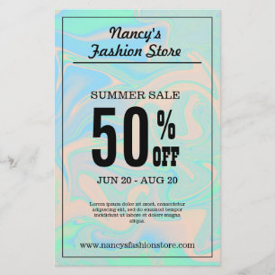 Prospectus 14 Cm X 21,6 Cm Texture irisée liquide