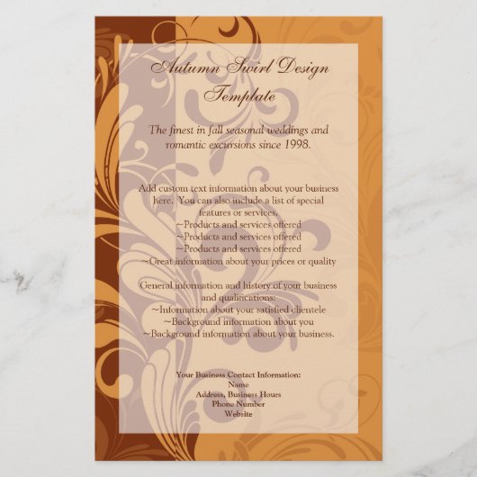 Prospectus 14 Cm X 21,6 Cm Tourbillon d'automne doré (Devant)