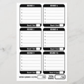 Prospectus 14 Cm X 21,6 Cm Trivia gaming 50 questions answer sheets mono (Dos)