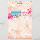Prospectus 14 Cm X 21,6 Cm Tropical Rose Custom Wedding Bar Wrapper (Devant)