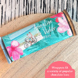 Prospectus 14 Cm X 21,6 Cm Tropical Turquoise, Mariage rose barrette à sucrer<br><div class="desc">Personnalisez votre propre étiquette de chocolat turquoise mariage tropical ou un paquet de pâtisserie avec un étiquette en papier customisé. Le rose tropical, corail plumeria fleurs étiquette est attrayant avec votre propre libellé. Ajoutez le monogramme du couple sur le dos pour une touche finale. Utilisez ce étiquette d'emballage personnalisé budget...</div>