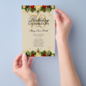 Prospectus 14 Cm X 21,6 Cm Vacances 70e fête d'anniversaire Programme Gold av (Poignée)