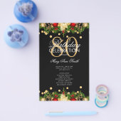 Prospectus 14 Cm X 21,6 Cm Vacances 80e fête d'anniversaire Programme Gold av (Simple)