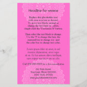 Prospectus 14 Cm X 21,6 Cm Verticale rose divine d'impression (Dos)