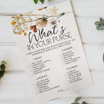 Prospectus 14 Cm X 21,6 Cm Vintage Jeu Floral Minuscule Whats Dans Votre Port<br><div class="desc">What's In Your Purse jeu de douche nuptiale. Petite floraison collection vintage. Aquarelle botanique,  tendres et fleurs d'aquarelle absolument minuscules. Les articles correspondants pour compléter votre collection d'événements sont disponibles dans notre boutique Zazzle!</div>