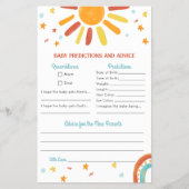 Prospectus 14 Cm X 21,6 Cm Voici Le Son Baby shower Prédictions Conseils (Devant)