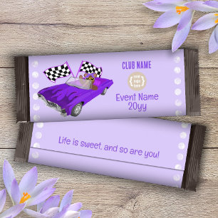 Prospectus 14 Cm X 21,6 Cm Voiture Classique Violet, Enveloppeur Barre À Bonb