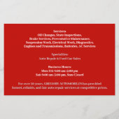 Prospectus 14 Cm X 21,6 Cm Voitures automatiques (Dos)