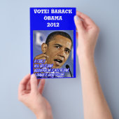 Prospectus 14 Cm X 21,6 Cm Vote ! Obama_Flyer (Poignée)