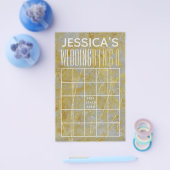 Prospectus 14 Cm X 21,6 Cm Wedding shower BINGO Silver Lining (Simple)