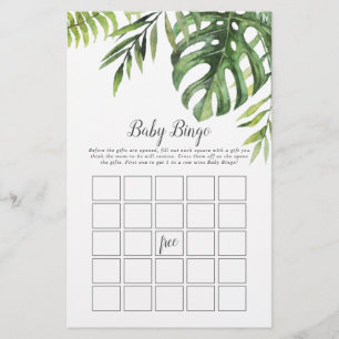 Prospectus 14 Cm X 21,6 Cm Wild Tropical Palm Baby Bingo Jeu