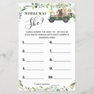 Prospectus 14 Cm X 21,6 Cm Woodland Animaux Où était maman Showboard Game Car