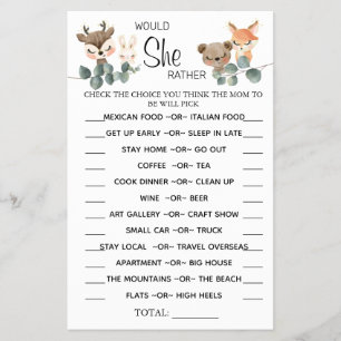 Prospectus 14 Cm X 21,6 Cm Woodland Voudrait-elle Plutôt baby shower carte de
