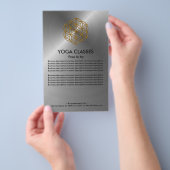 Prospectus 14 Cm X 21,6 Cm Yoga Classes Circulaire (Poignée)